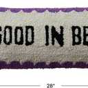 Creative Co-Op Cotton Tufted Lumbar Pillow “Good in Bed”, Multicolor, 28 x 12 inches
