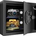 Bonsaii Safe, 0.6 Cubic Safe Box with Electronic Keypad, Removable Shelf, for Valuables Jewelry and Documents in Home, Hotel, or Business, 9.84" x 13.78" x 9.84" Inches, SF002