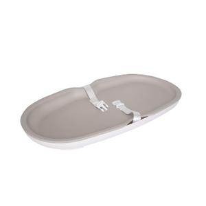 Ubbi Baby Changing Pad, Easy to Clean with Detachable Base, Lightweight, Waterproof Foam, Includes Safety Strap and Non-Skid Feet, Taupe