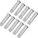 uxcell Single Hole Clevis Pins,10mm x 45mm Flat Head Zinc-Plating Steel 10 Pcs