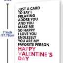 10 x Valentines Day Card for Husband, Valentines Day Cards for Him, Funny Valentines Day Card for Wife & Kids & Boyfriend & Girlfriend, Valentine's Day Decorations, Valentine's Day Gift, Greeting Card=7in x 5in(Folded), Envelope = 7.5in x 5.5in (colorful)