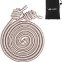 Flow Rope Weighted Fitness Jump Rope for Women Men Workout, Adjustable 1/1.44lb Heavy Rope for Adult Exercise, Mobility & Coordination Training at Home Gym & Outdoors (0.47 in / 1 lb, Gold White Braid)