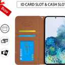 Case for Galaxy S20 - Pug Leather Flip Case with Card Slot and Kickstand (Funny Pug Dog)