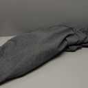 H.VERSAILTEX Round Ottoman Cover Thick Linen Look Ottoman Slipcover Round Ottoman Storage Cover Folding Stool Covers Furniture Protector Cover for Footrest Ottoman Fit Dia 24" - 26", Heather Grey