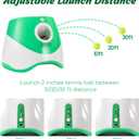 SOCO Automatic Ball Launcher for Dogs, USB Rechargeable with 3 Distances (10/20/30 ft), Safety LED Indicator, Include 15 Tennis Balls, Indoor/Outdoor Fetch Toy for Small/Medium Dogs