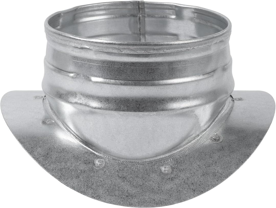 Round Saddle Take Off for 6'' Inch Duct - 4'' Outlet Branch Extension - 90 Degree Splitter - Vent Duct Transition - Round Easy-Fit Galvanized Steel HVAC Takeoff Ducting