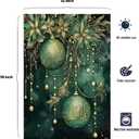 3 x Xmas Balls Christmas Ornament Garden Flag,Patio Lawn holiday decor, double sided pattern burlap outdoor holiday flags, seasonal home decor 12 x 18 inches