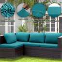 Outdoor Cushion Covers Set,14PCS Patio Furniture Couch Seat Slipcovers, Replacement for Sofa Sectional Chair(CoverOnly)