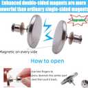16 Pairs Magnetic Curtain Clips, Curtain Weights Magnets for Thin Drapery, Curtain Magnets Closure Prevent Light Leaking, Double Sided Magnetic wtih Strong Heavy Magnets
