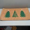 Hanse Home Coconut Doormat Christmas for Indoor Use - Dirt Trapper Mat Natural Coconut Mat Christmas Tree Green Doormat Non-Slip for Hallway, Entrance Area - 45 x 75 cm