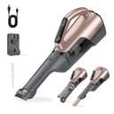Shop-Vac S2 12V Handheld Vacuum Cordless, Rotatable Nozzle, Champagne Gold | Dual-Speed Powerful Portable Car Vacuum Rechargeable, Wall-Mounted Lightweight Hand Vacuum for Home & Car, LED, HEPA Filter