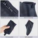 Waterproof Shoe Covers Slip-Resistant Overshoes Newly Upgraded and Latest Model for Men Women, Reusable Rain Boots for Outdoor, Cycling, Hiking, Work (Black, XL (Women 11-13, Men 10.5-13))