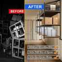 4 Pack Shipping Container Shelving Bracket, 3-Tier Shipping Container Shelf with Adjustable Height, Suitable for Heavy Duty Trailer Containers (22" D x 58" H), 22"D x 58"H x [Width]