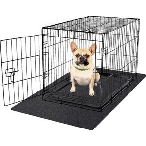 Dog Playpen Mat Pads, Puppy Pads for Dogs Training, Whelping, Housebreaking, Incontinence, Kennel, Reusable, Absorbent, Waterproof, Non-Slip, Washable, 34" x 52", Black