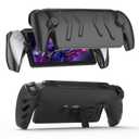 JOYTORN Full Protective Case Cover Compatible with PlayStation Portal Remote Player,PS5 Portal Case with Detachable Front Shell,Frosted Anti-Slip Handheld Design-Black