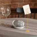 Urban Deco 36PK Table Number Holders Place Card Holders 12 Inch Table Card Holders Steel Card Holders for Photos, Food Signs, Memo Notes, Weddings, Restaurants, Birthdays (Gold 36PK)