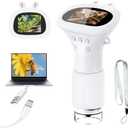 Microscope for Kids, 1000X Handheld Digital Miniscope with 2.0" Screen, Portable Pocket Microscope Education Toys Christmas Gifts for Age 3 4 5 6 7 8 9 10 Girls Boys (White)