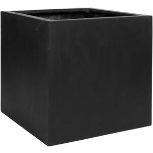 Black Square Planter Box Indoor & Outdoor - Elegant Cube Shaped Flower Tree Pot - Inner Dimensions 20”H x 20”W x 20”L
