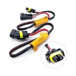 O-NEX LED Load Resistor Kit 50W 8ohm Headlight Bulb Relay Harness Adapter Anti Flicker Error Decoder Warning Canceller - H11 (H8, H9)