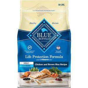 Blue Buffalo Life Protection Formula Adult Dry Dog Food, Helps Build and Maintain Strong Muscles, Made with Natural Ingredients, Chicken & Brown Rice Recipe, 30-lb. Bag (EXP 08/21/27)