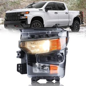 Left Driver Side Chevrolet Headlight Compatible for 2022 2023 2024 Chevy Silverado 1500 With Bulbs Headlamp 85543203 GM2502536
