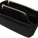 LEXSION Purse Organizer, Felt Bag Organizer Insert Purse Organizer For Speedy, Neverful, Tote, Handbag, Shaper 8023 Black L2