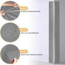 Megagreen Grey Wall Corner Padding 60" Tall and 2" Thick, Heavy Duty Protective Safety Padding, All-Weather Durable UV-Resistant Waterproof 2 Sides