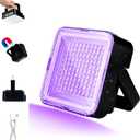 Rechargeable UV Black Light, 60W 5000mAh Dimmable UV Light, 100 LED 395nM LED Ultraviolet Blacklight, for Dog Cat Pet Urine Stains Detection, Bed Bug, Scorpions, Bedroom, Camping, Outdoor