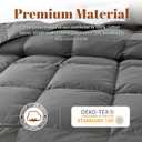 Feather and Down Comforter Insert Full Size, 100% Cotton Cover, All Season Grey Down Feather Duvet Insert, Fluffy Soft Hotel Luxury Bedding for Bedroom, 82 x 86 Inches