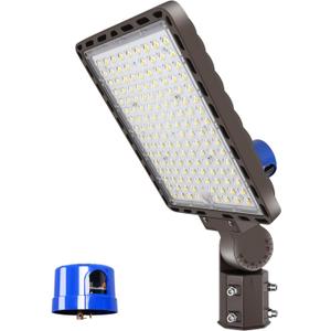 ledmo 350W LED Parking Lot Light Dusk to Dawn Outdoor LED Pole Light 52500LM with Slip Fitter Super Bright IP65 Waterproof Street Barn Security Commercial Lighting for Area,Farm,Yard,Warehouse