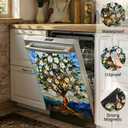 Dishwasher Magnetic Covers Decorative Refrigerator Magnets Tree of Life
Dish Washer Cover for The Front Panel, Kitchen Home Decor, Waterproof, Fridge Magnets, 23x26 Inch, Stained Glass Look