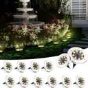 SOLPEX Solar Ground Lights, 12 Pack Solar Lights Outdoor Waterproof, 8 LED Solar Powered Landscape Lighting for Garden Yard Patio Driveway Pathway Walkway (Warm White)