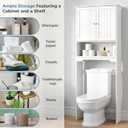 DUMOS Over the Toilet Storage Cabinet with Double Doors, Bathroom Storage