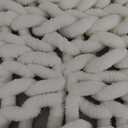 Maetoow Chenille Chunky Knit Blanket Throw 4050 Inch, Handmade Warm & Cozy Blanket Couch, Bed, Home Decor, Soft Breathable Fleece Banket, Christmas Thick and Giant Yarn Throws, Cream