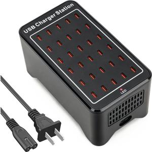 USB C Charger Station 150W, 30 Port USB Charger Block USB Charging Hub, Multiport USB C Charger Desktop Charger Compatible with iPhone 16/15/14/13/12/11, iPad, Tablets, Samsung GalaxyS23 S22, Phone