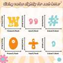 260 PCS Groovy Bulletin Board Letters for Classroom 4” Letters Combo Pack Set Groovy Retro Hippie Classroom Decorations Daisy Alphabet Numbers Symbols Letters Bulletin Cutouts Card for Classroom Decor