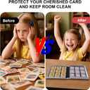 9 Pocket Trading Card Binder - 360 Cards Capacity, 20 Side-Loading Pages, Book-Style Closure with Clear Artwork Pockets for Anime, Cute Cards & Personal Collections (Pink)