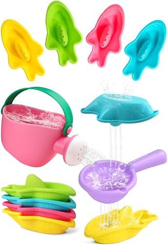 Fajiabao Baby Bath Toys for Kids Ages 1-3 Toddler Bath Toys Mold Free for 12+ Months Bathtub Beach Sand Pool Water Table Toys for 1 2 3 4 5 6 Years Old Boys Christmas Birthday Gifts (6 PCS) Pack of 2