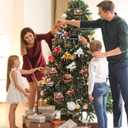 Pinkunn 36 Pieces Christmas Ornaments Grand Piano Black Decoration Musical Music Instrument Ornament Brown Upright Piano Hanging Decorations for Christmas Tree (Watercolor Style)