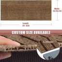Runner Rug 2 ft x 6 ft Indoor/Outdoor Low Profile, Hallway, Kitchen, Patio, Deck Area, RV, Entryway, Garage, with Non-Slip Rubber Backing, Brown with Brown Stripe, Custom
