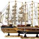 2 Handmade Crafts with Multiple Sailboat Models for Decorating Sailboats and Ocean-Themed Sailboats. Wooden Sailboats Suitable for Home and Office Desks (Wood Color)