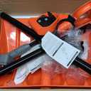 ORIENTOOLS Snow Shovel with D-Grip Handle and Durable Edge Blade, an Ideal Accessory for Your Car, Truck, Recreational Vehicle, etc, Orange 17'' Aluminum Snow Shovel (Extendable)