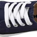 Mvlsoct Boys and Girl Low Top Canvas Kids Lace up Sneakers (3 Narrow Little Kid, Blue)