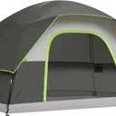 CAMPROS CP Camping Tent 2/4/6 Person, Waterproof Windproof Double Layer Dome Tent, Easy Setup with Large Mesh Windows & Wide Door for Outdoor Camping Backyard