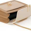 Color-Block Crossbody Bags for Women Leather Cross Body Purses Cute Designer Handbags Shoulder Bag Medium Size