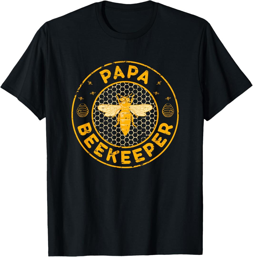 Papa Beekeeper, Bee Whisperer Distressed Retro Style T-shirt T-Shirt S