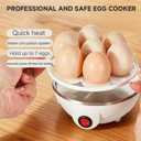 Set of 2: Egg Cooker Boiler Electric Steamer + Egg Slicer Cutter for Hard Boiled Eggs (Black)