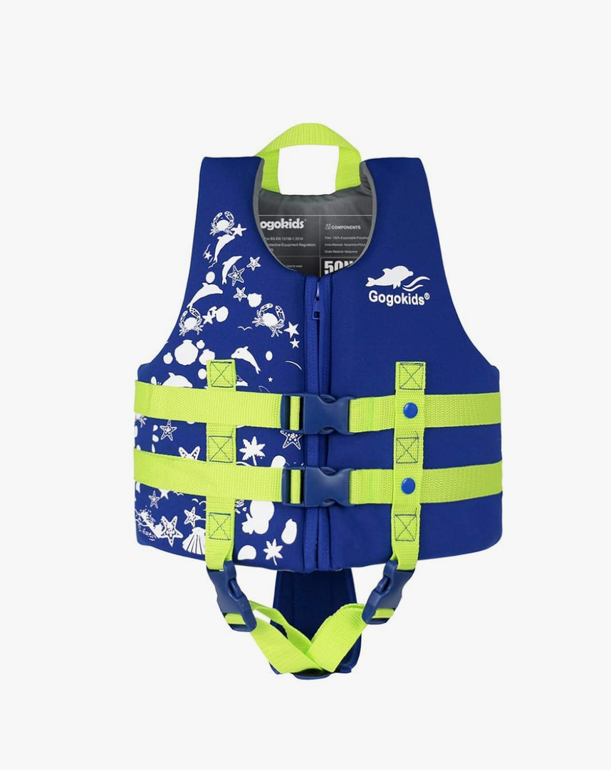 Gogokids Kids Swim Vest Float Jacket - Toddler Flotaties Swimming Pool Vest for Boys Girls Swimming Learning, Medium -3-6 Years