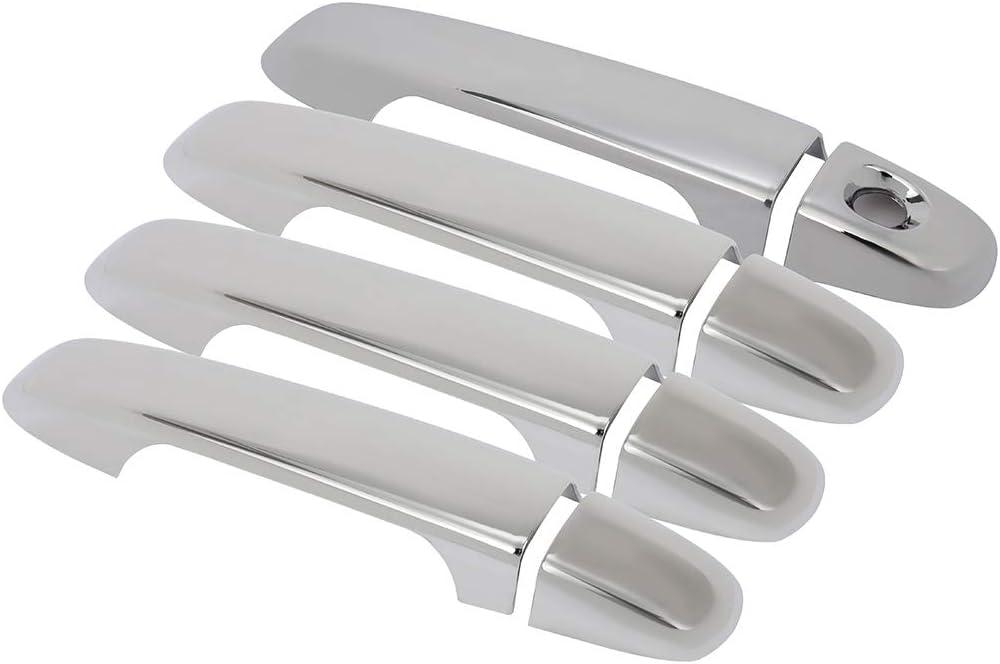 SCITOO Pack of 4 Front Rear Left Driver and Right Passenger Side Chrome Exterior Outside Outer Door Handle Covers for 2012-2017 for Toyota Camry