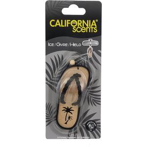 California Scents Scented Sandal Hanging Car Air Freshener - Odor Eliminator for Strong Odor - Flip Flop Car Fresheners (Ice, 1 Pack)